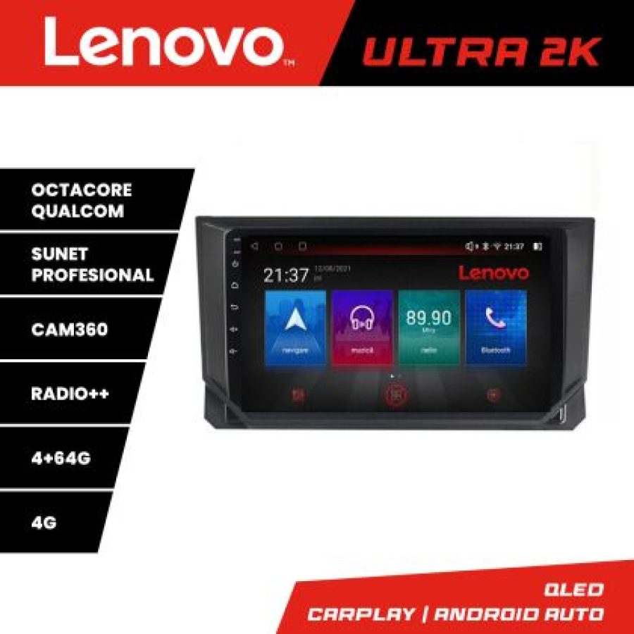 Navigatie Seat Ibiza 2017- Lenovo Kit-IBZ 8 core QLED Qualcomm 4+64 360 Android Waze USB Navigatie Internet Youtube Radio - imagine 3