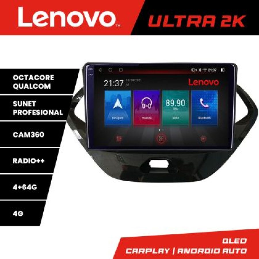Navigatie Ford KA 2015-2020 Android radio gps internet 8 core QLED Qualcomm 4+64 360 Lenovo - imagine 3