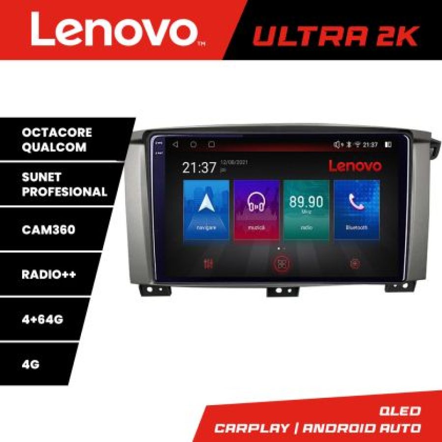 Navigatie Toyota Land Cruiser L100 2002-2006 Android radio gps internet 8 core QLED Qualcomm 4+64 360 Lenovo - imagine 3