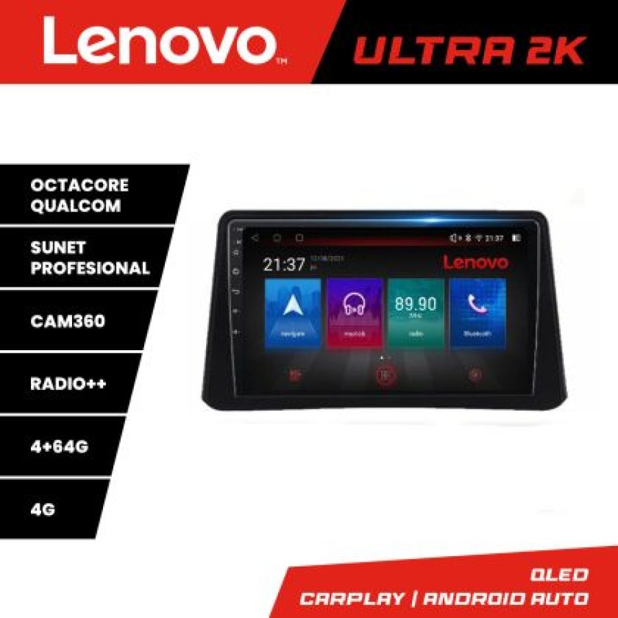 Navigatie Opel Mokka 2012-2016 Lenovo Kit-MOKKA1 8 core QLED Qualcomm 4+64 360 Android Waze USB Navigatie Internet Youtube Radio - imagine 3