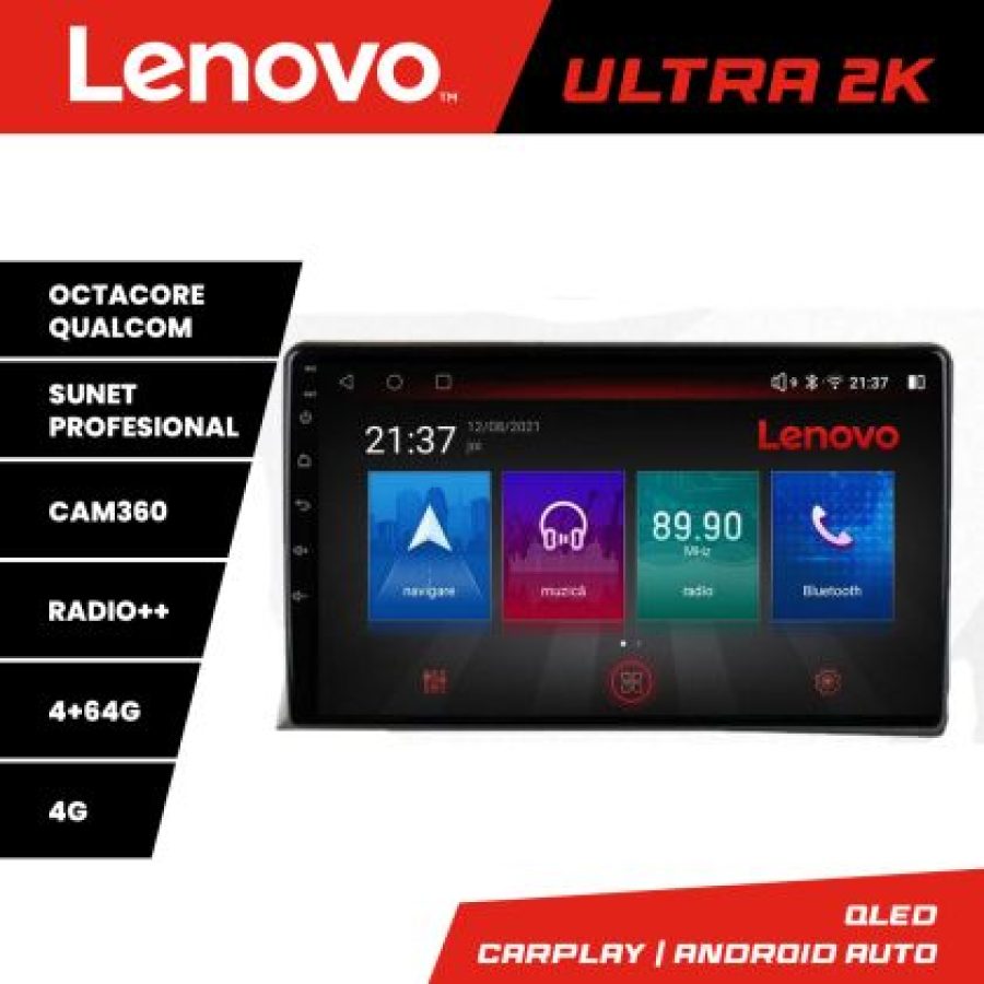 Navigatie vw multivan 2003-2015 Lenovo Kit-MULTIVAN 8 core QLED Qualcomm 4+64 360 Android Waze USB Navigatie Internet Youtube Radio - imagine 3
