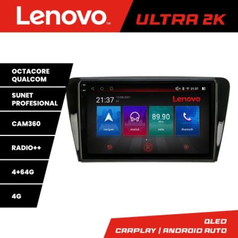 Navigatie Skoda Rapid Seat Toledo 2013+ Android radio gps internet 8 core QLED Qualcomm 4+64 360 Lenovo - imagine 3