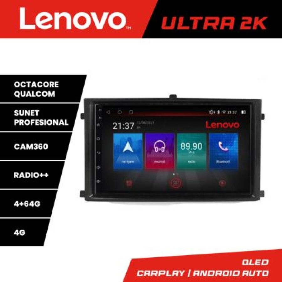 Navigatie Rexton 2019- Lenovo Kit-REXTON 8 core QLED Qualcomm 4+64 360 Android Waze USB Navigatie Internet Youtube Radio - imagine 3