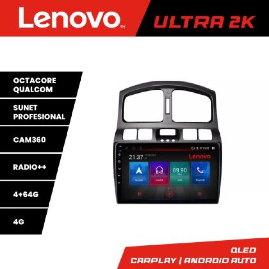 Navigatie Hyundai Santa Fe 2000-2006 Android radio gps internet 8 core QLED Qualcomm 4+64 360 Lenovo - imagine 3