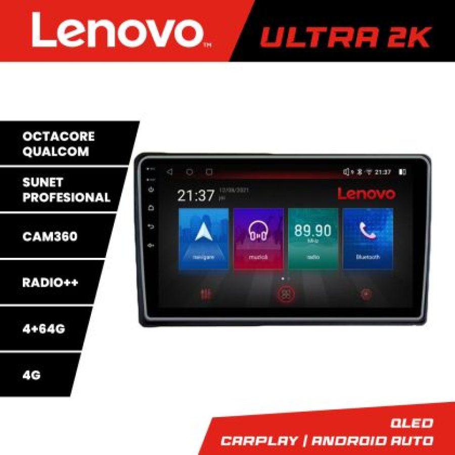 Navigatie Ford Transit Focus Kuga Lenovo Kit-transit 8 core QLED Qualcomm 4+64 360 Android Waze USB Navigatie Internet Youtube Radio - imagine 3