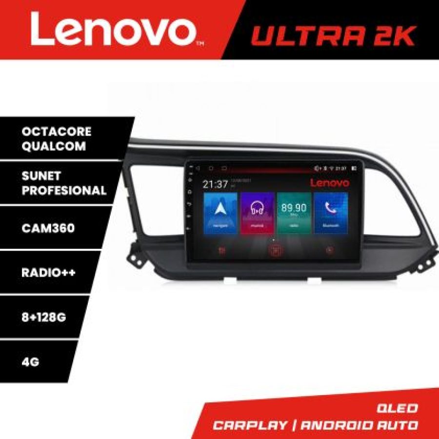 Navigatie HHyundai Elantra 2018- M-1581 Octa Core Android Radio Bluetooth GPS WIFI/4G DSP 2K 8+128GB 360 Toslink - imagine 3