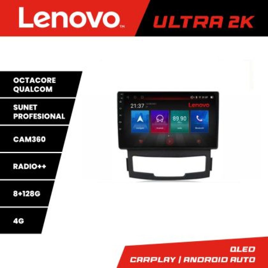 Navigatie Ssangyong Korando 2011- M-159 Octa Core Android Radio Bluetooth GPS WIFI/4G DSP 2K 8+128GB 360 Toslin - imagine 3
