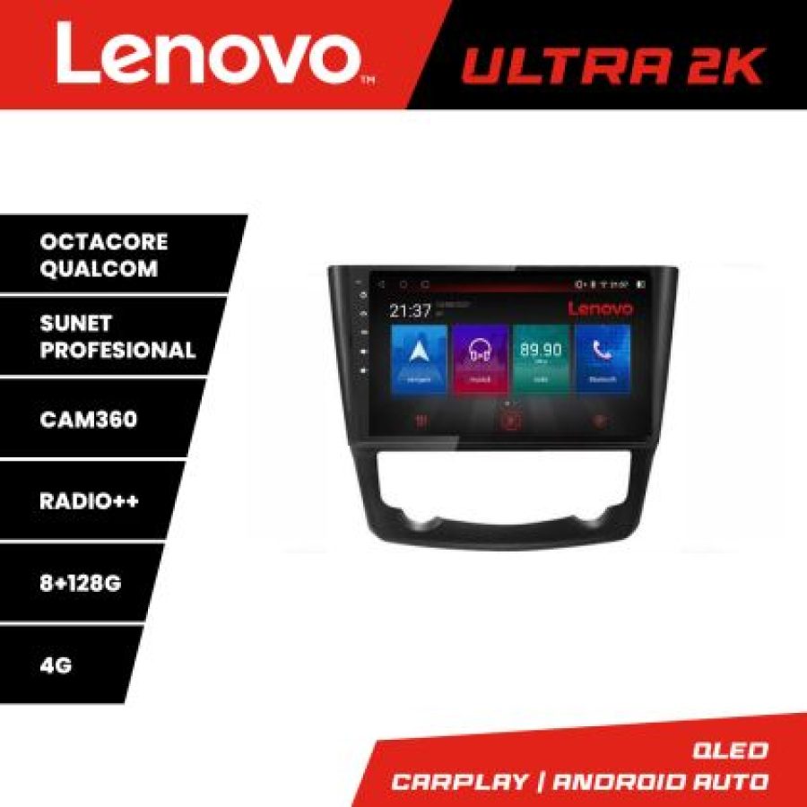 Navigatie Renault Kadjar M-9030 Octa Core Android Radio Bluetooth GPS WIFI/4G DSP 2K 8+128GB 360 Toslink - imagine 3