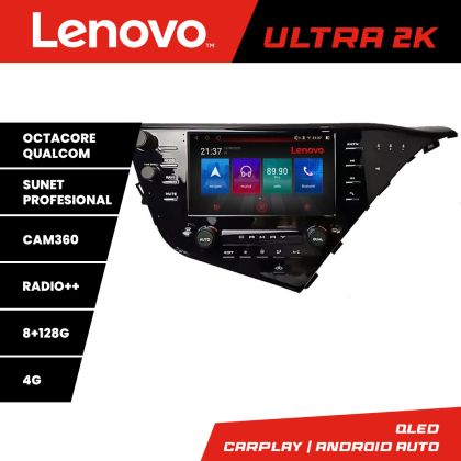 Navigatie Toyota Camry 2017-2021 V2 Octa Core Android Radio Bluetooth GPS WIFI/4G DSP 2K 8+128GB 360 Toslink - imagine 3