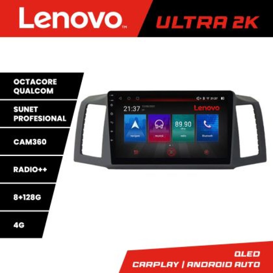 Navigatie Jeep Grand Cherokee 2008-2010 Octacore, 8 Gb RAM, 128 Gb Hdd, 4G, Qled 2K, DSP, Carplay AA, 360,Bluetooth KIT-cherokee-2009+EDT-E510-PRO-2K - imagine 3