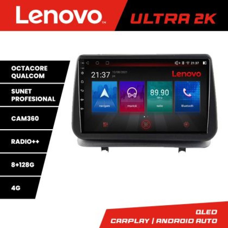 Navigatie Renault Clio 3 2005-2013 Octa Core Android Radio Bluetooth GPS WIFI/4G DSP 2K 8+128GB 360 Toslink - imagine 3