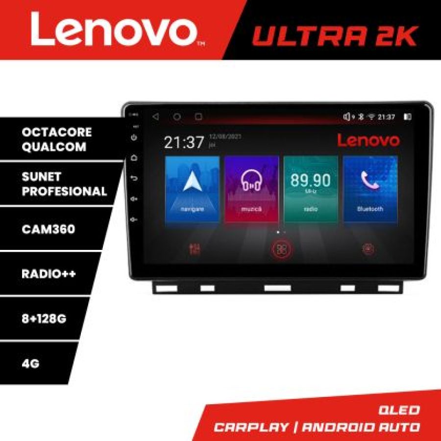 Navigatie Renault Clio 5 Octa Core Android Radio Bluetooth GPS WIFI/4G DSP 2K 8+128GB 360 Toslink - imagine 3