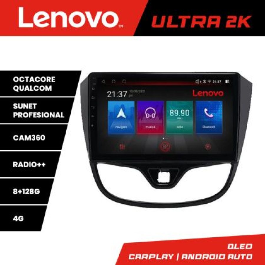 Navigatie Opel Karl 2017- M-karl Octa Core Android Radio Bluetooth GPS WIFI/4G DSP 2K 8+128GB 360 Toslink - imagine 3