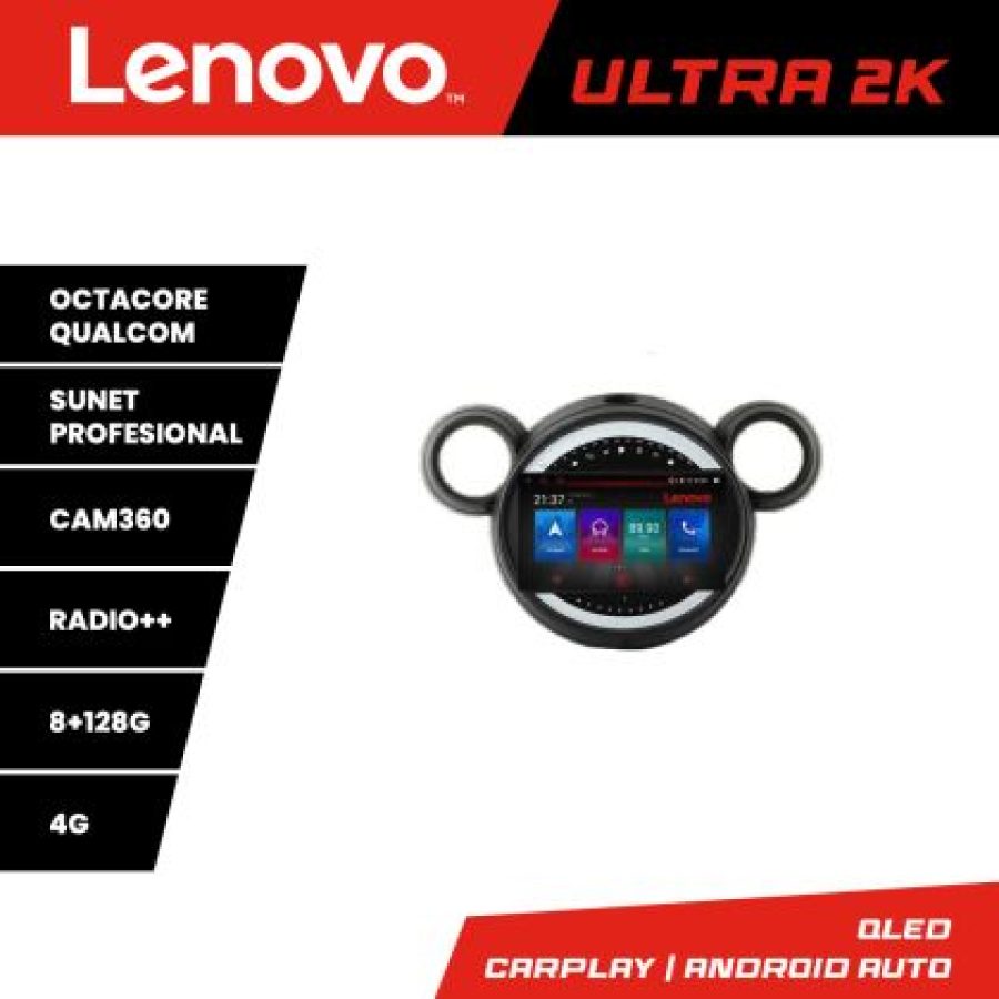 Navigatie Mini 2011-2015 cu sistem CIC Octa Core Android Radio Bluetooth GPS WIFI/4G DSP 2K 8+128GB 360 Toslink - imagine 3
