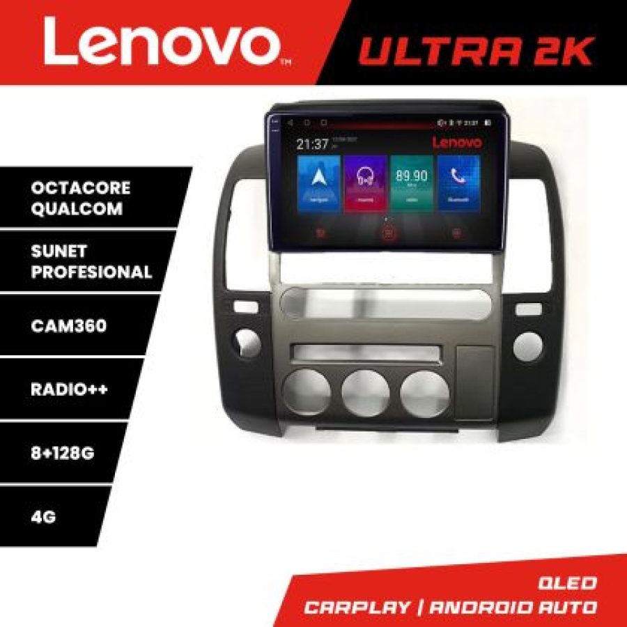 Navigatie dedicata Lenovo Nissan Patfinder NavaraOctacore, 8 Gb RAM, 128 Gb Hdd, 4G, Qled 2K, DSP, Carplay AA, 360,Bluetooth - imagine 3