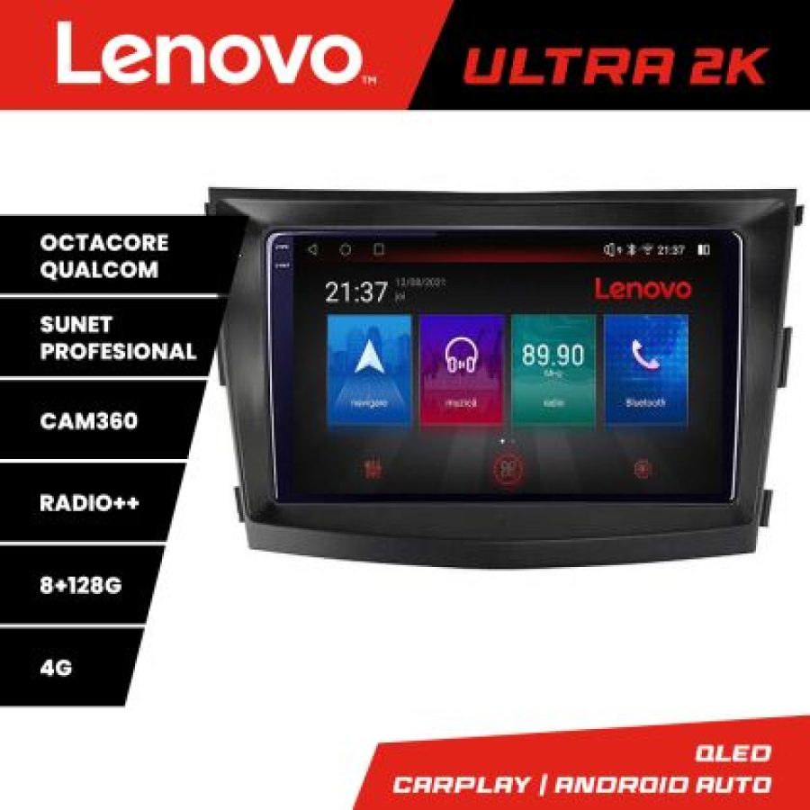 Navigatie SsangYong Tivoli 2015-2019 Octacore, 8 Gb RAM, 128 Gb Hdd, 4G, Qled 2K, DSP, Carplay AA, 360,Bluetooth - imagine 3