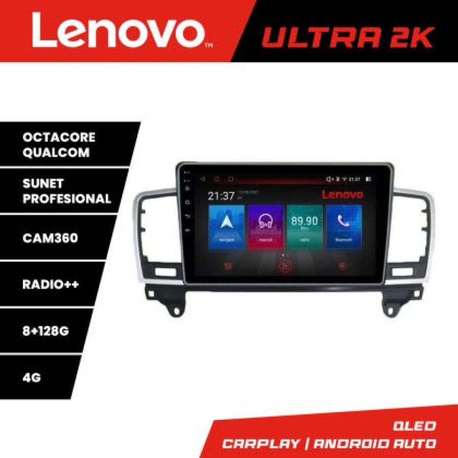 Navigatie Mercedes ML W166 NTG4.5 M-W166 Octa Core Android Radio Bluetooth GPS WIFI/4G DSP 2K 8+128GB 360 Tosli - imagine 3