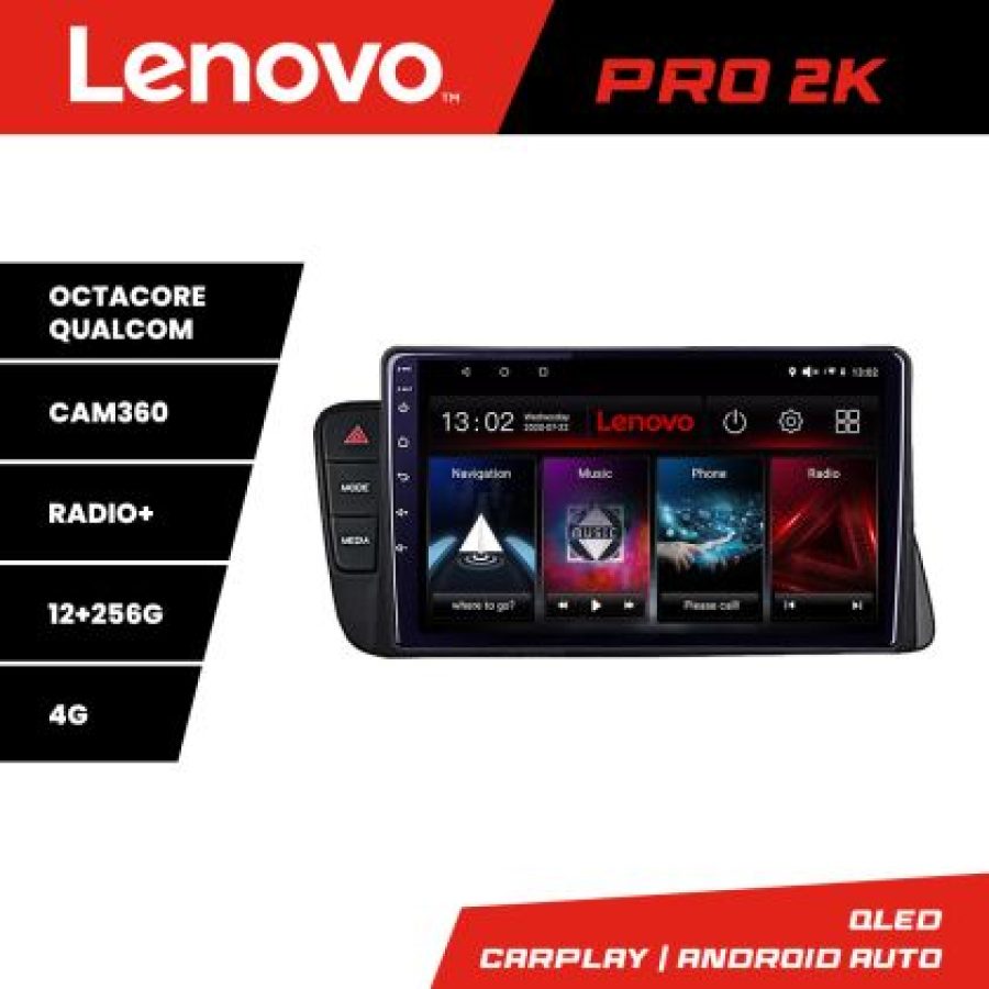 Navigatie Audi A4 2008-2016 NON-MMI Lenovo Kit-A4 8 core QLED 2K 12+256 360 Android Waze USB Navigatie Internet Youtube Radio - imagine 4