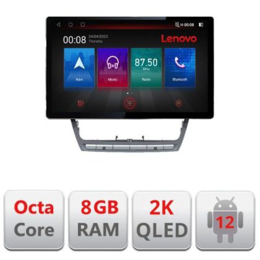 Navigatie Skoda Octavia 2 2005-2013 N-005 ecran 13" 2K 8+128 Android Waze USB Navigatie 4G 360 Toslink Youtube - imagine 6