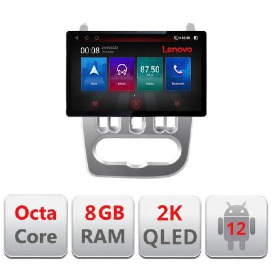 Navigatie Dacia Duster 2010-2012 N-099 ecran 13" 2K 8+128 Android Waze USB Navigatie 4G 360 Toslink Youtube Rad - imagine 6