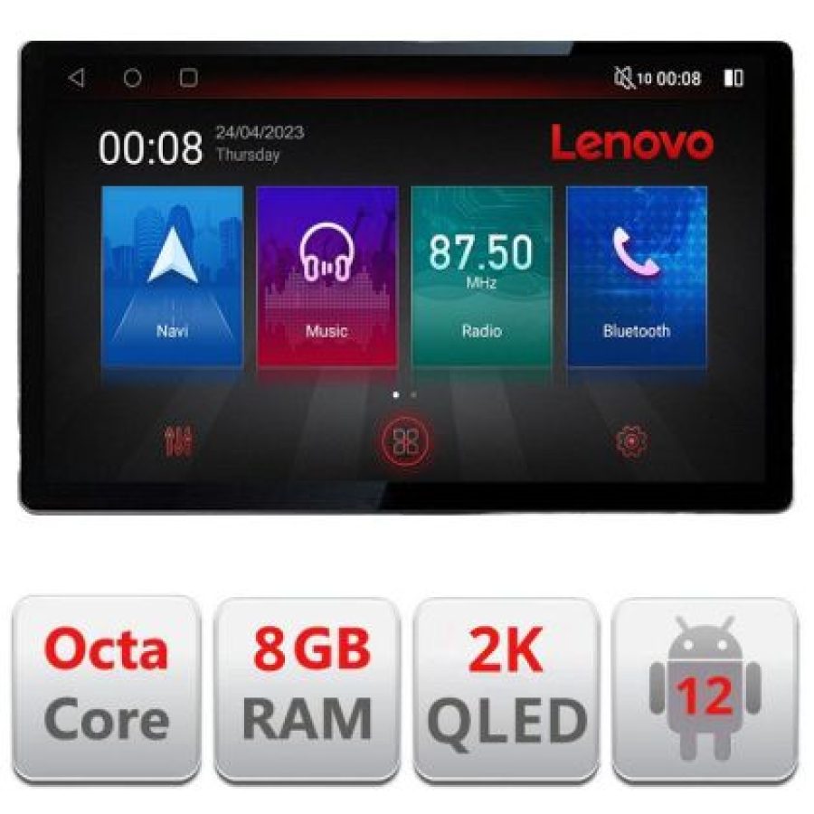 Navigatie universala 2din-2 ecran 13" 2K 8+128 Android Waze USB Navigatie 4G 360 Toslink Youtube Radio - imagine 6