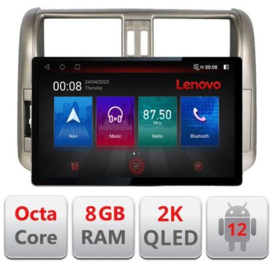 Navigatie Toyota Prado 2010-2013 N-347 ecran 13" 2K 8+128 Android Waze USB Navigatie 4G 360 Toslink Youtube Rad - imagine 6
