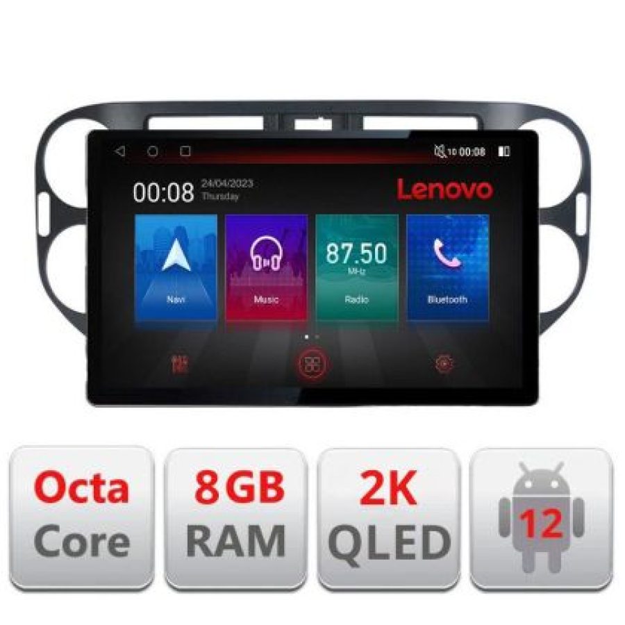 Navigatie VW TIGUAN- 2006-2016 ecran 13" 2K 8+128 Android Waze USB Navigatie 4G 360 Toslink Youtube Radio KIT- - imagine 6