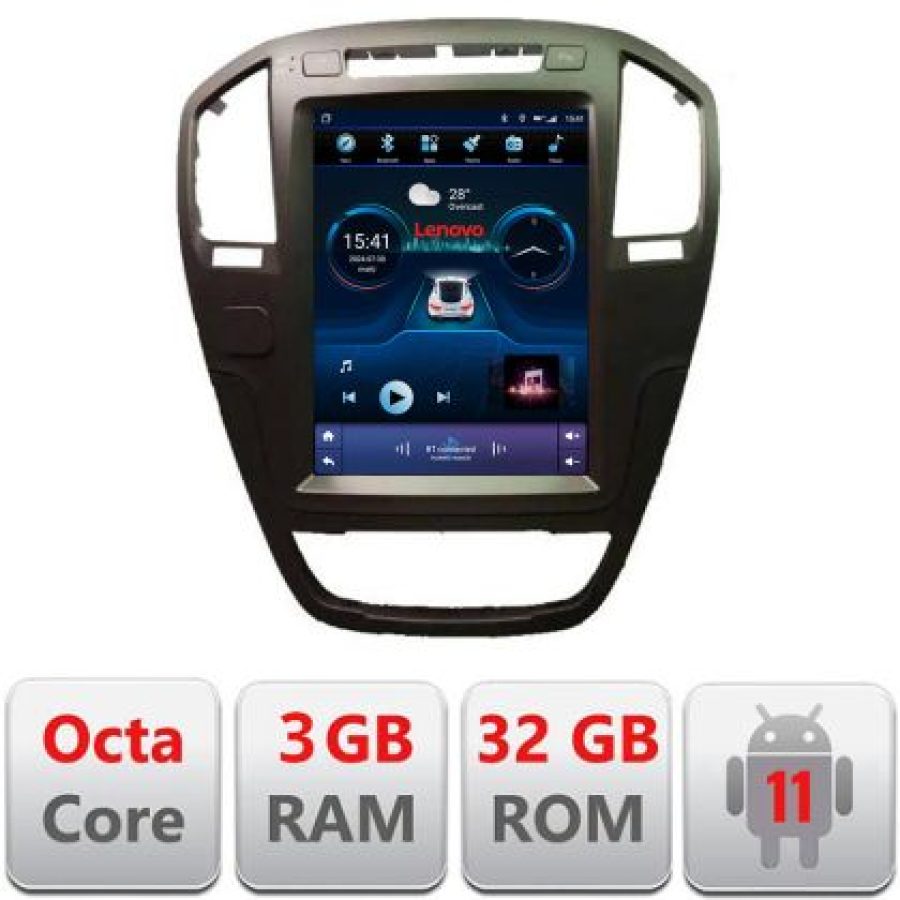 Navigatie Opel Insignia 2009-2013 tip tesla radio gps internet 8 Core 3+32 4G carplay android auto  kit-tesla-114+EDT-E4 - imagine 3