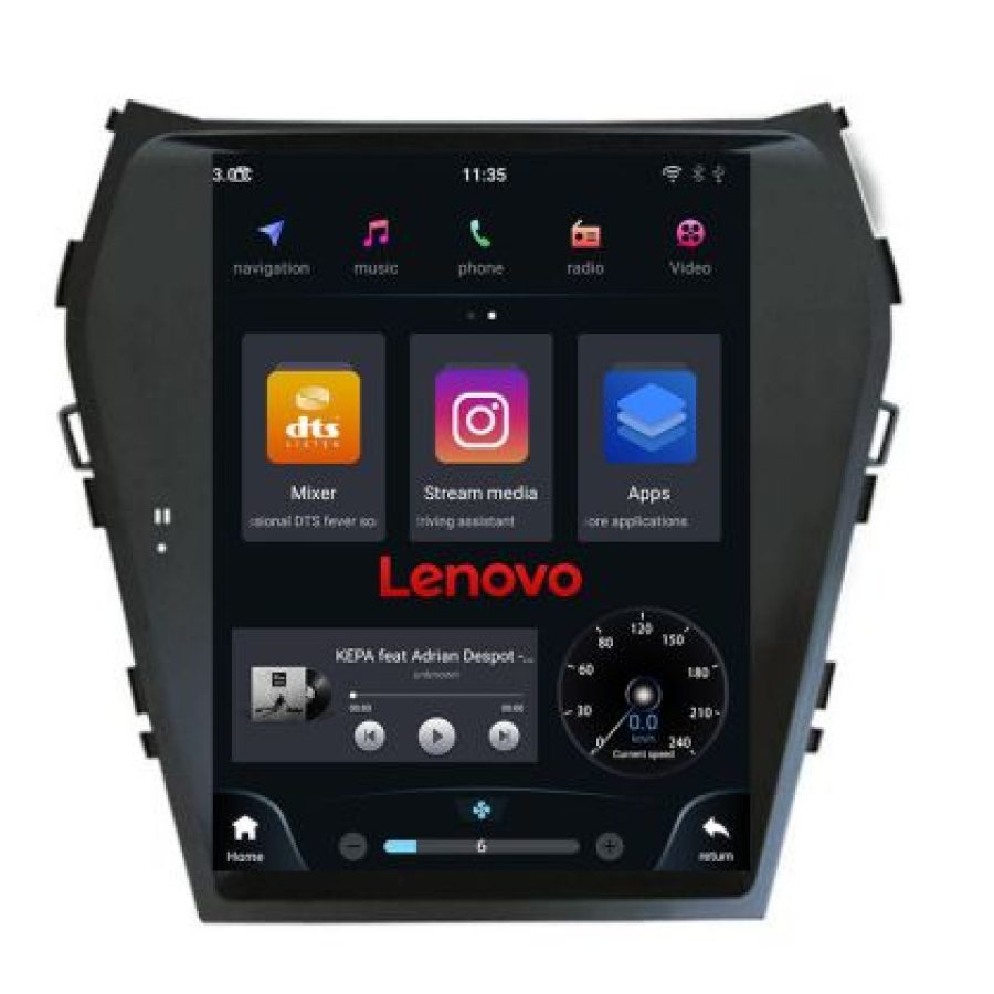 Navigatie Hyundai Santa Fe 2012-2018 tip tesla radio gps internet Qualcomm 8X 8+128 360 4G carplay android auto  kit-tesla-209+ - imagine 2