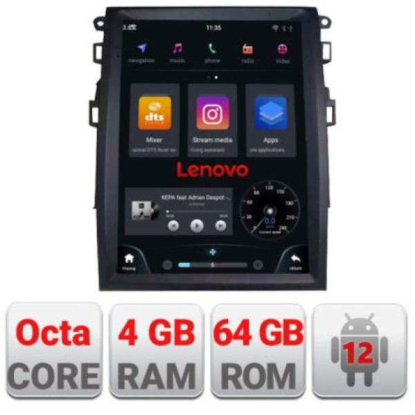 Navigatie Ford Mondeo 4 tip tesla radio gps internet Qualcomm 8X 8+128 360 4G carplay android auto  kit-tesla-377+ULTRA-9.7-8+128