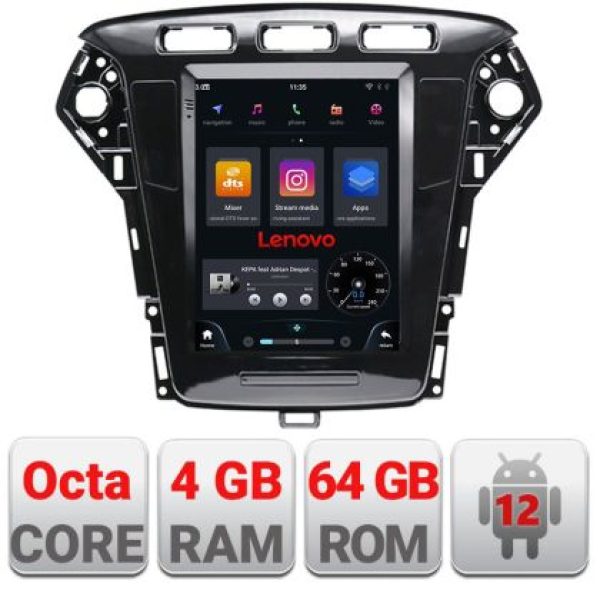 Navigatie Ford Mondeo 2010-2013 tip tesla radio gps internet Qualcomm 8X 8+128 360 4G carplay android auto  kit-tesla-mondeo-10+