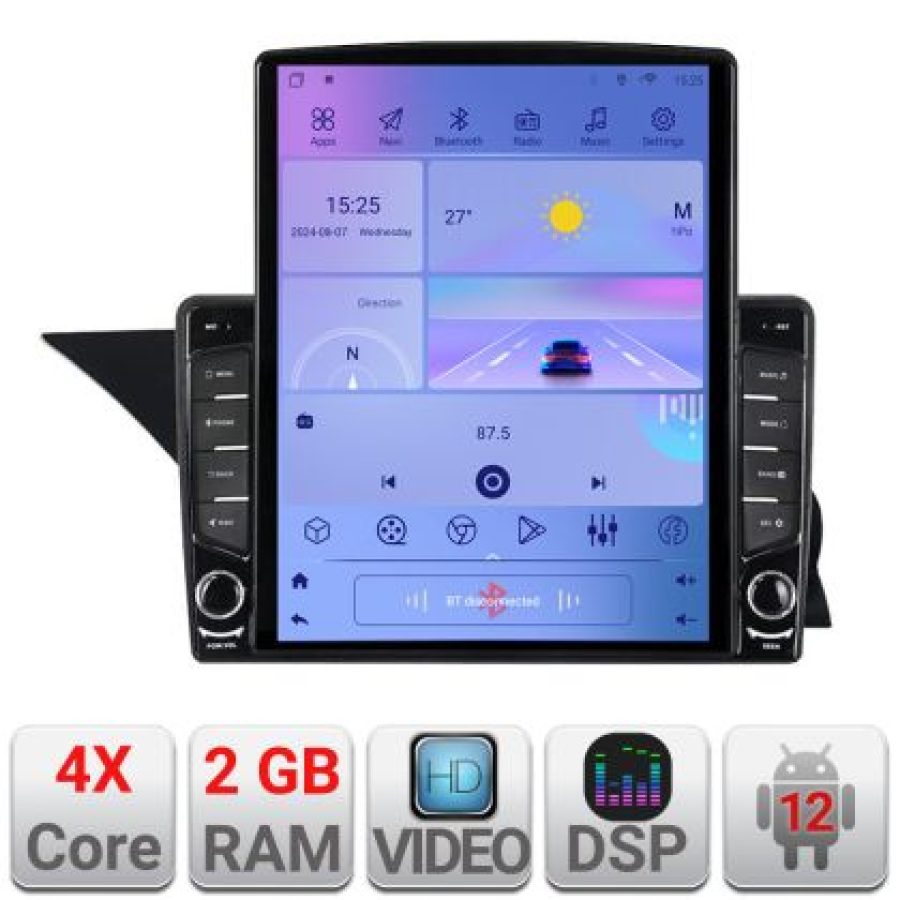 Navigatie Mercedes GLK NTG4 2008-2012 KIT-glKIT-ntg4 ecran tip TESLA 9.7" cu Android Radio Bluetooth Internet GPS WIFI 2+32 DSP Quad - imagine 5