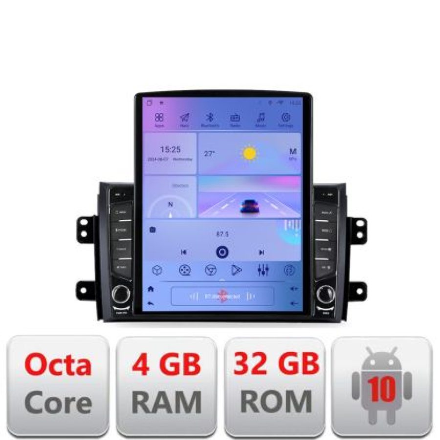 Navigatie Suzuki SX4 2006-2013 KIT-124 ecran tip TESLA 9.7" 8 core 4+32 4G DSP Android Radio Bluetooth Internet GPS WIFI - imagine 5