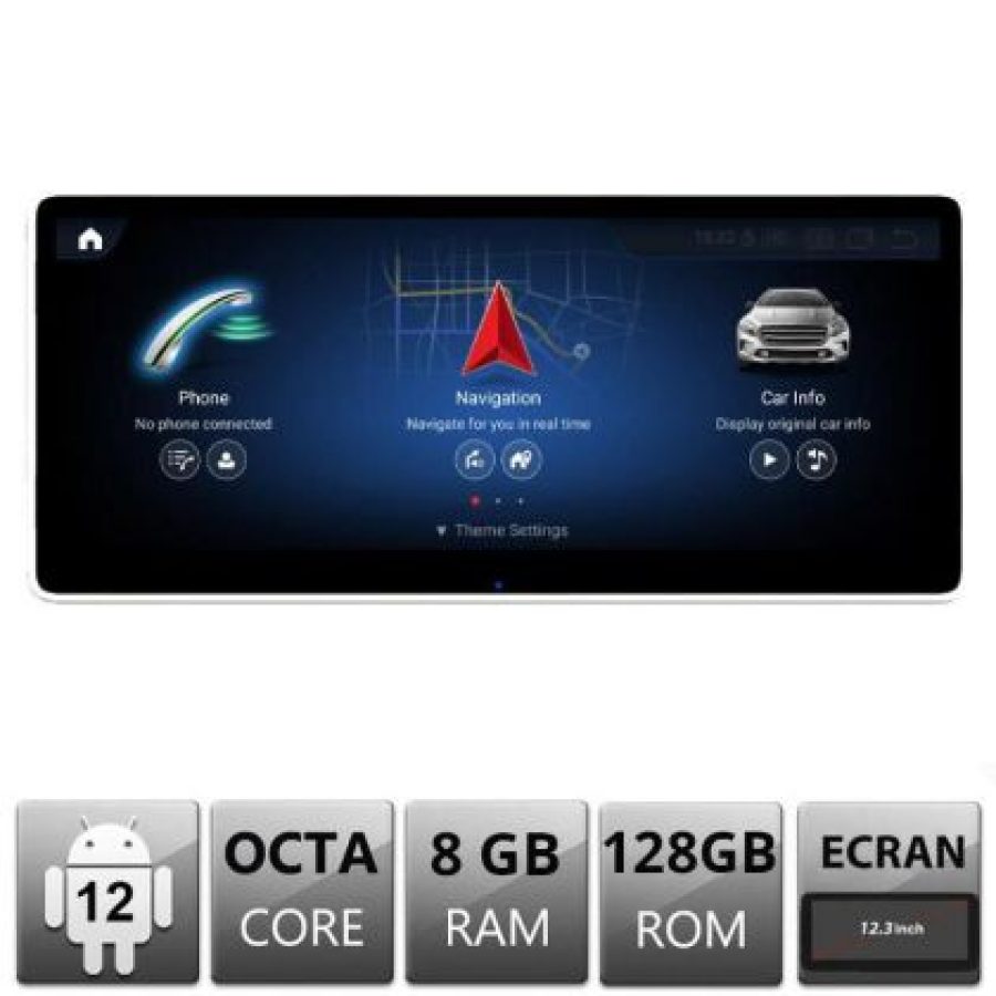 Navigatie dedicata Mercedes Clasa C W205 cu sistem NTG5.5 Android ecran 12.3" 8+128 4G BT GPS WIFI - imagine 3