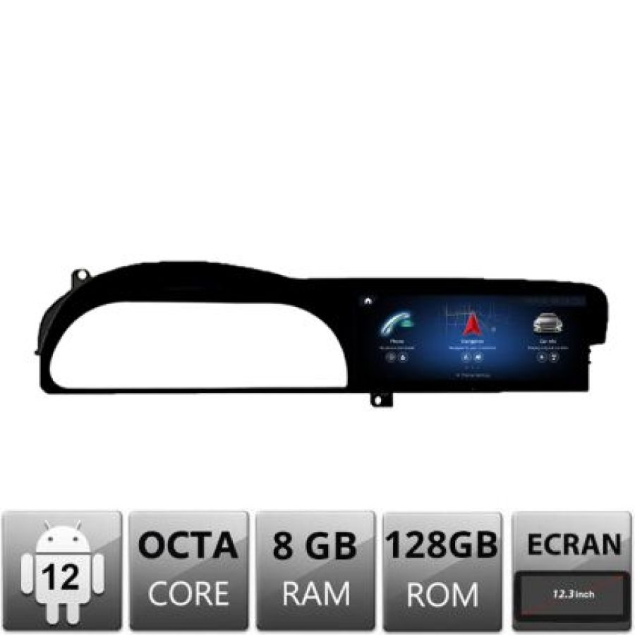 Navigatie dedicata Mercedes Clasa S W221 2006-2010 sistem NTG3 Android ecran 12.3" Qualcomm 8+128 4G BT GPS WIFI - imagine 3