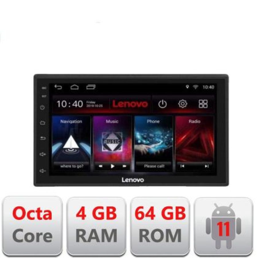 Navigatie universala Lenovo PRO ecran 7" Qled Android 8 core 4+64 4G DSP 360 Wifi radio usb BT GPS carplay android auto - imagine 3
