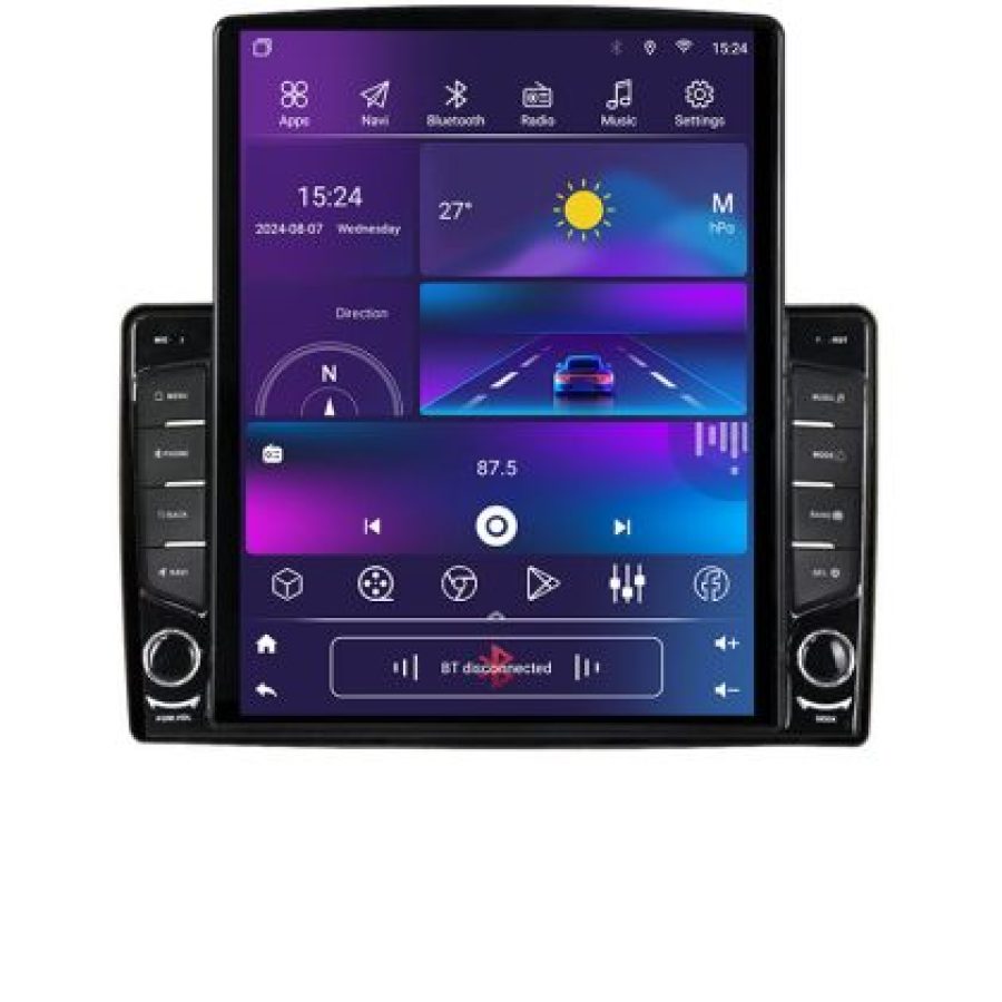 Navigatie universala 2din-2 ecran tip TESLA 9.7" cu Android Radio Bluetooth Internet GPS WIFI 2+32 DSP Quad C - imagine 8