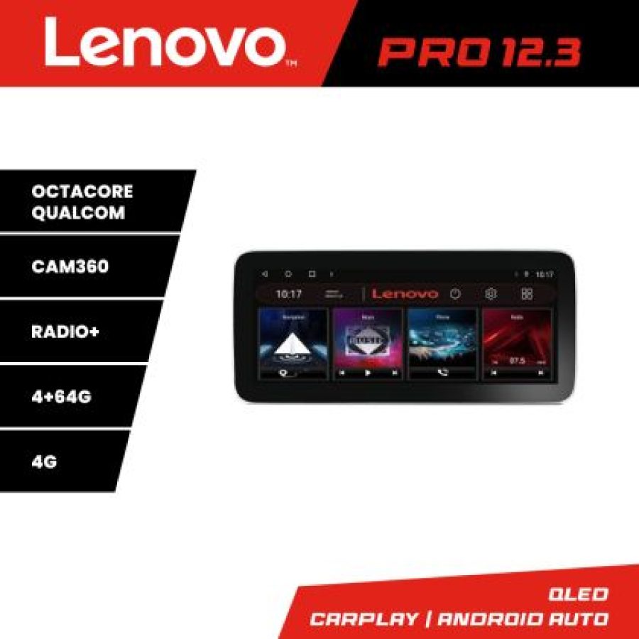 Navigatie Mercedes GLK 2011-2014 NTG4.5 Lenovo PRO 4+64 12.3 inch qled android 4G DSP gps internet  Kit-w204-N45 - imagine 6