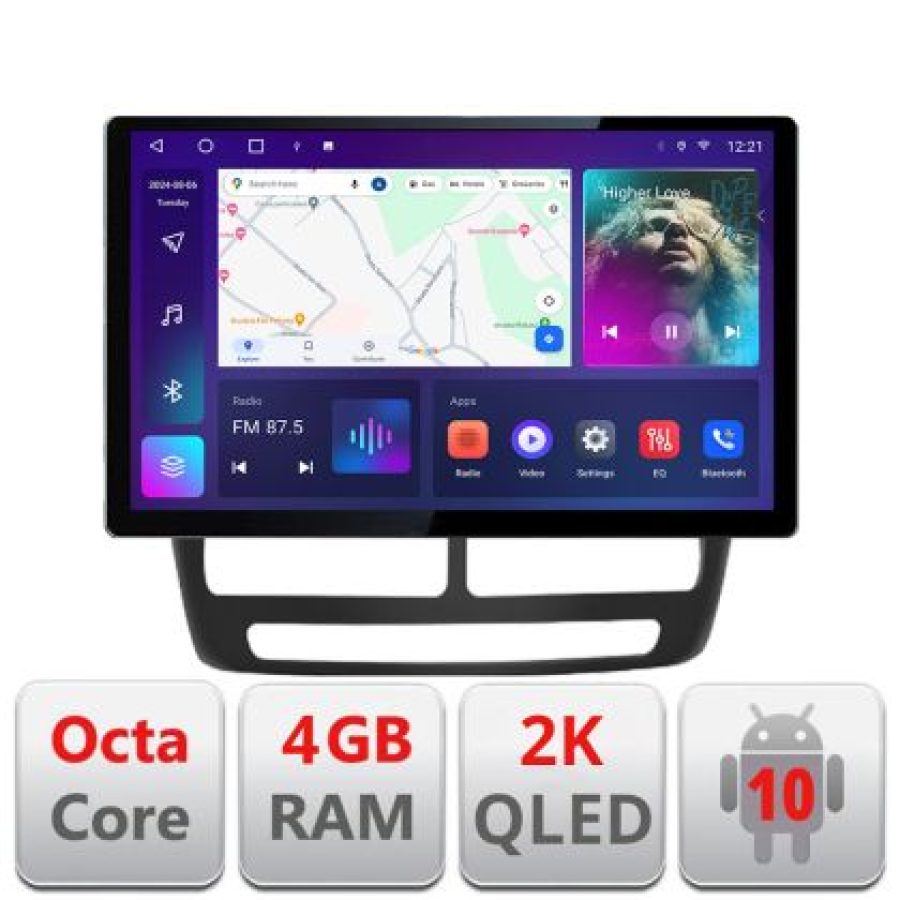 Navigatie Fiat Doblo 2010-2017 si Opel Combo 2010-2017  Edotec 4+32 2K 13 inch qled android 4G DSP gps internet  Kit-DOBLO10 - imagine 5