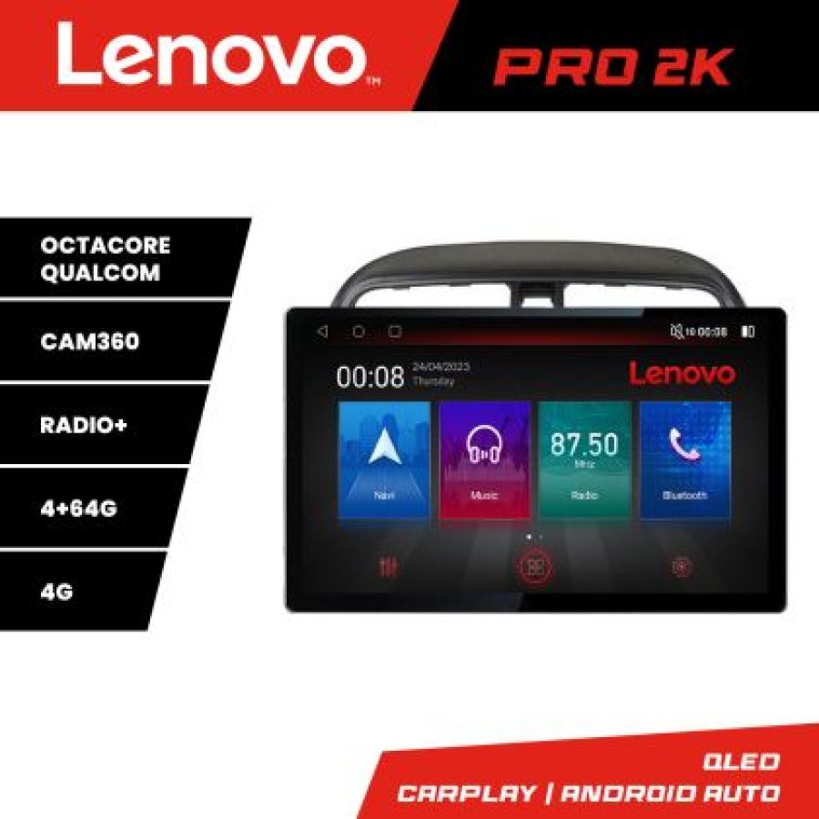Navigatie Mitsubishi Spacestar Lenovo PRO 4+64 2K 13 inch qled android 4G DSP gps internet  Kit-spacestar - imagine 3