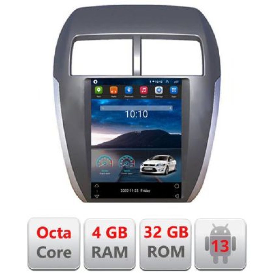 Navigație dedicată Tip Tesla Mitsubishi ASX Radio gps internet 8Core 4G carplay android auto 4+32 GB Kit-tesla-026+EDT-E420 - imagine 3