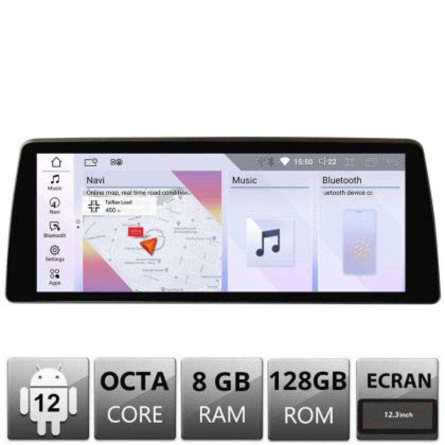 Navigatie dedicata Edotec BMW Seria 6 F06 masini cu CIC Android ecran 12.3" 8+128 4G BT - imagine 3