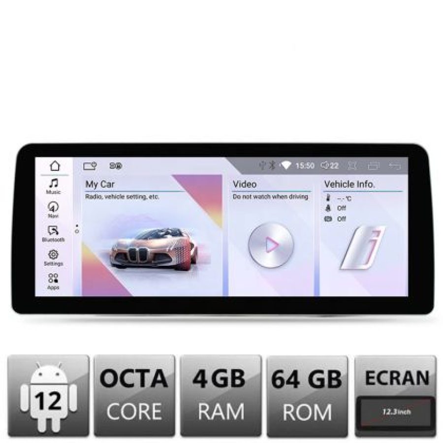 Navigatie dedicata Edotec BMW Seria 6 F06 masini cu CIC Android ecran 12.3" 4+64 4G BT - imagine 3