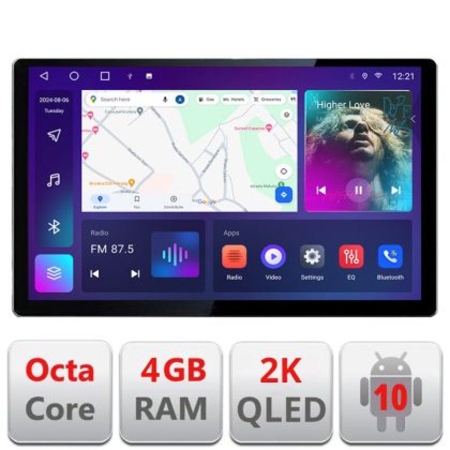 Navigatie dedicata Edonav Toyota Yaris 2020-, Ecran 2K QLED 13",Octacore,4Gb RAM,32Gb Hdd,4G,360,DSP,Carplay,Bluetooth - imagine 3