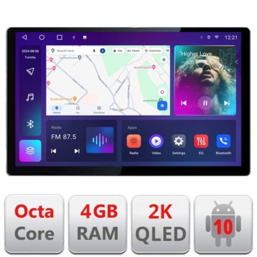 Navigatie dedicata Edonav VW Touareg 2002-2010, Ecran 2K QLED 13",Octacore,4Gb RAM,32Gb Hdd,4G,360,DSP,Carplay,Bluetooth - imagine 3