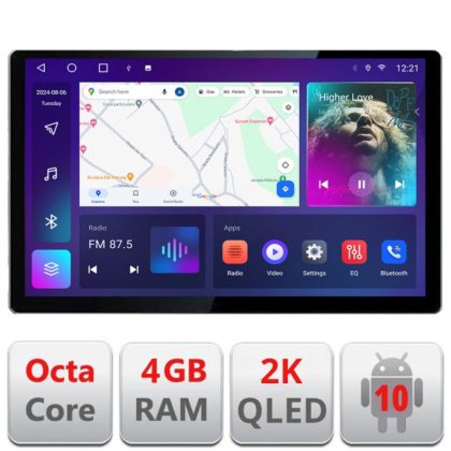 Navigatie dedicata Edonav Mazda CX-9, Ecran 2K QLED 13",Octacore,4Gb RAM,32Gb Hdd,4G,360,DSP,Carplay,Bluetooth - imagine 3