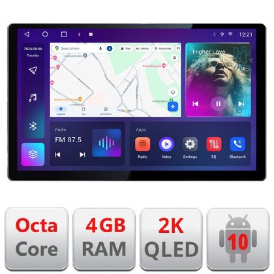 Navigatie dedicata Edonav Kia Ceed 2007-2009, Ecran 2K QLED 13",Octacore,4Gb RAM,32Gb Hdd,4G,360,DSP,Carplay,Bluetooth - imagine 3