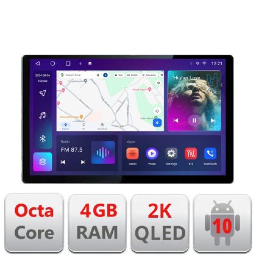 Navigatie dedicata Skoda Rapid Seat Toledo 2013 si  Edonav ecran 13" 2K 8 si 128 Android Waze USB Navigatie 4G 360 Toslink Youtube Radio KIT-rapid si EDT-E513-PRO - imagine 3