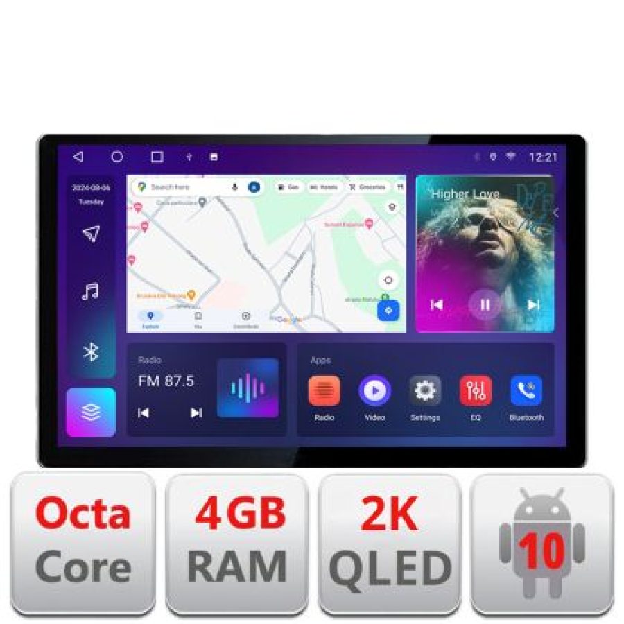 Navigatie dedicata Opel Antara N-019 Edonav ecran 13" 2K 8 si 128 Android Waze USB Navigatie 4G 360 Toslink Youtube Radio KIT-019 si - imagine 3