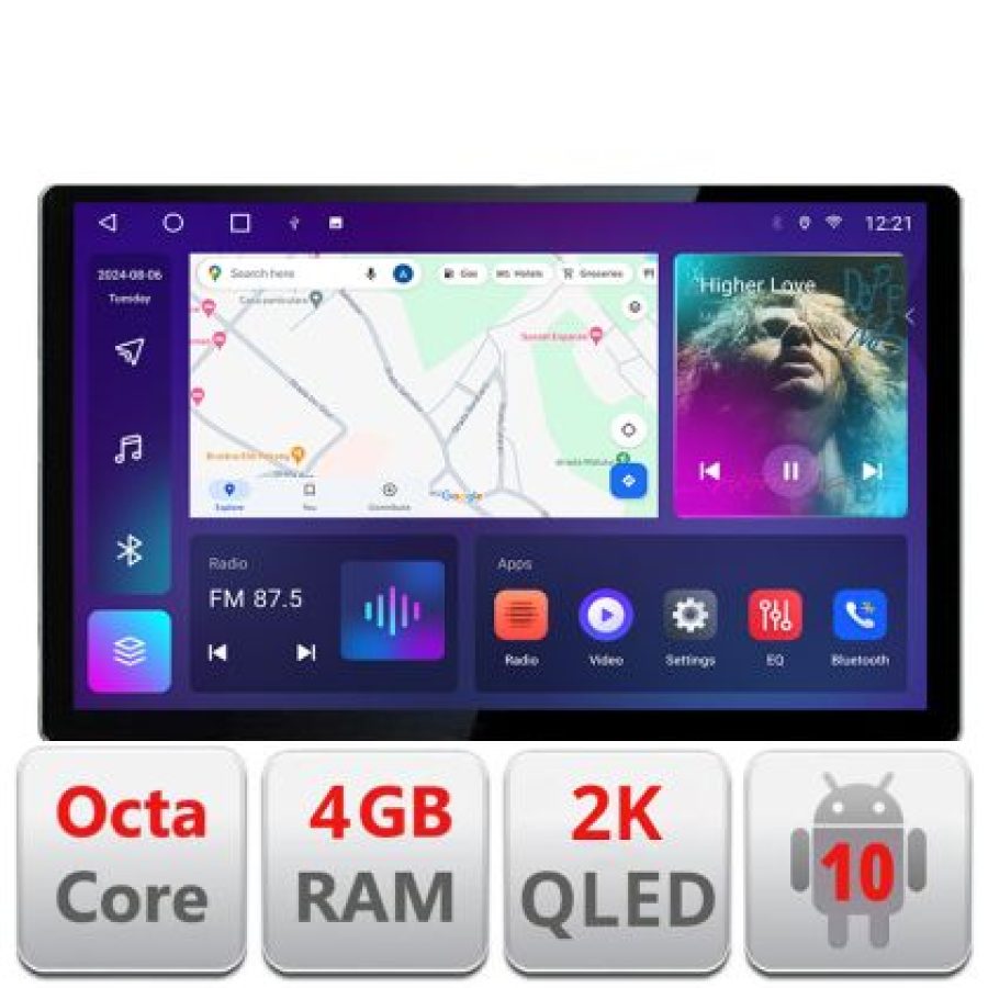 Navigatie dedicata Chevrolet Captiva N-020 Edonav ecran 13" 2K 8 si 128 Android Waze USB Navigatie 4G 360 Toslink Youtube Radio KI - imagine 3
